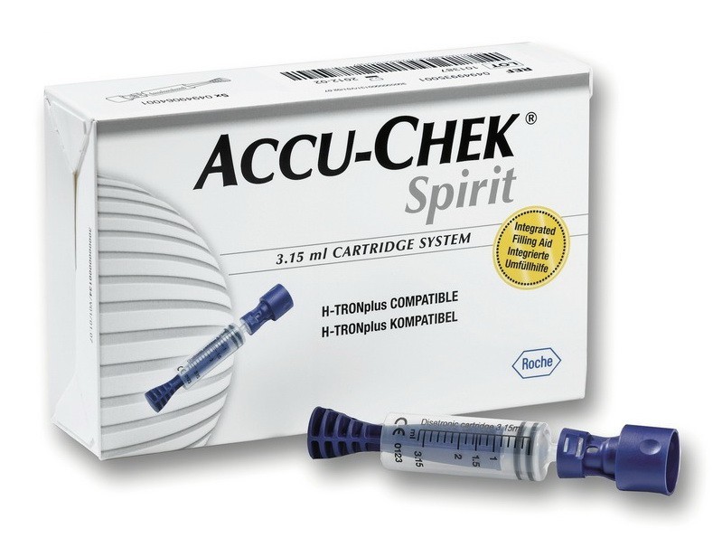 Insulinreservoir Accu-Chek de Accu-Chek Spirit / Spirit Combo 3,15 ml  Ampolla con el integrado Umfüllhilfe, 5 unidades
