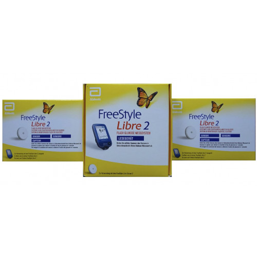 Freestyle Libre Reader mmol/L + 2 Sensors Blood Glucose Meters