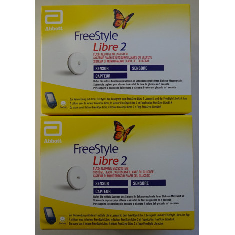 2 Sensores para Freestyle Libre Lector mg/dL o mmol/L