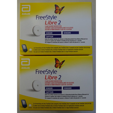 Freestyle Libre Reader mg/dL + 2 Sensors Blood Glucose Meters