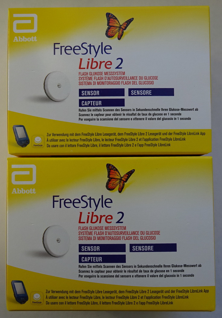 2 Sensoren Fur Die Freestyle Libre 2 Leser In Mg Dl Oder Mmol L