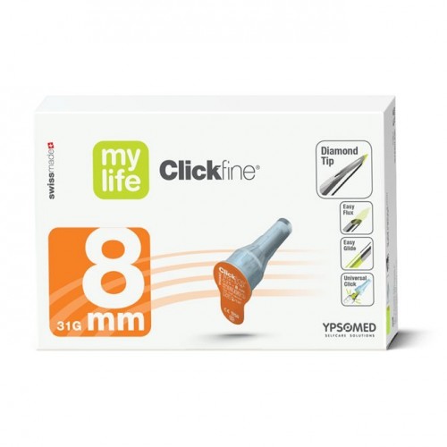 mylife Clickfine 8m m x 0,25 mm con DiamondTip 100 unidades