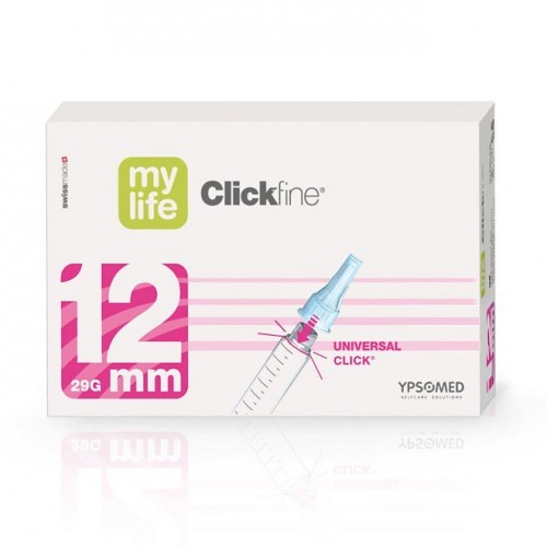 mylife Clickfine 12mm x 0,33 mm, 100 Pièces