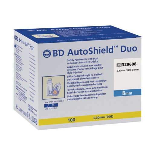 BD auto shield Duo de 0,3 x 8 mm, 100 peças