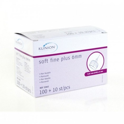 Klinion soft fine plus 31G 6 mm 110 unidades
